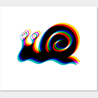 Glitched Snail Posters and Art
